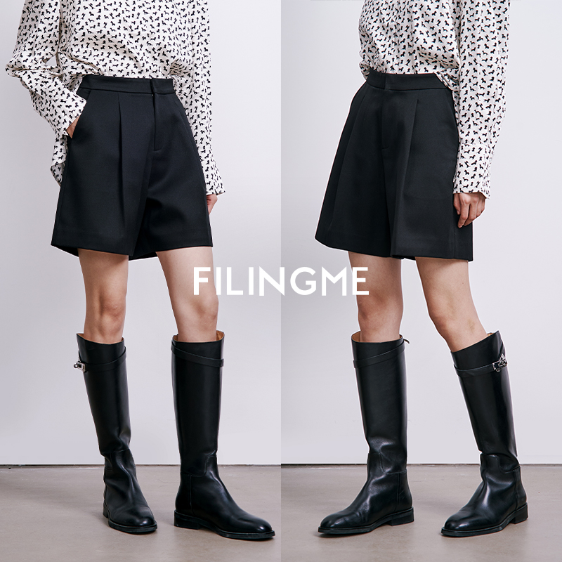 FILINGME高腰短裤羊毛混纺百搭