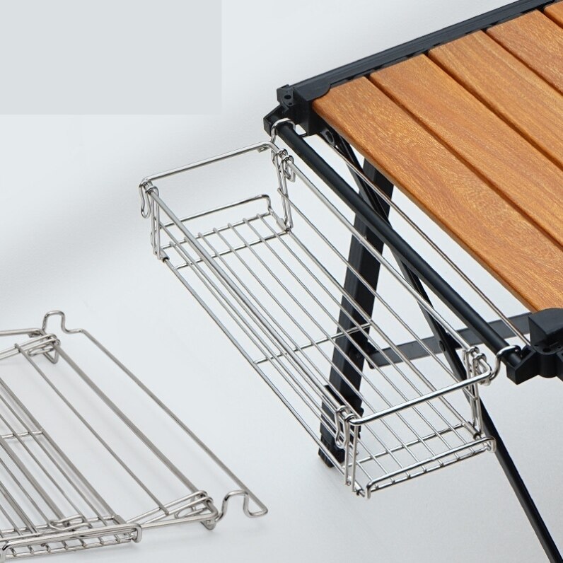 户外铝板桌侧挂网IGT桌拓展支架置物架折叠桌延伸挂篮折叠挂架