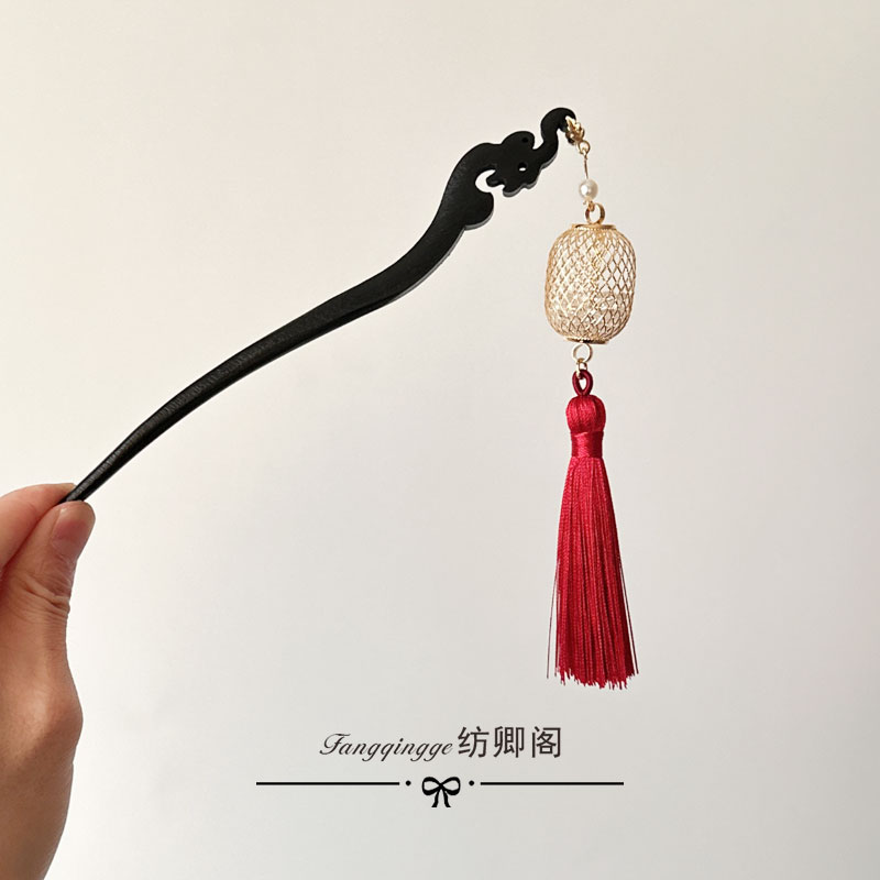 簪子女古风木质盘发旗袍头饰