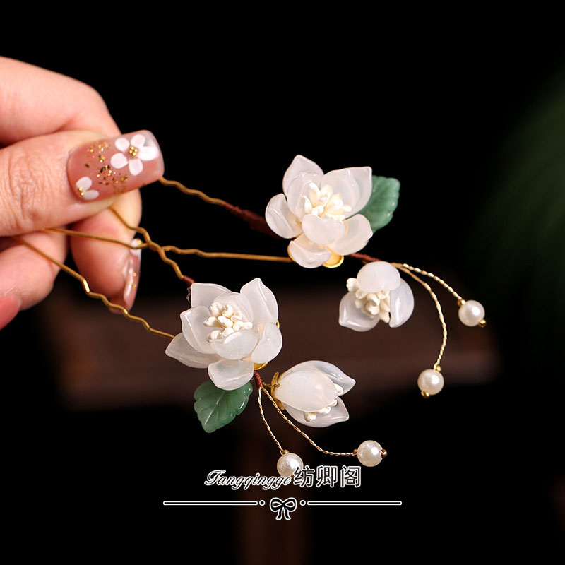 小花钗气质簪儿童汉服头饰