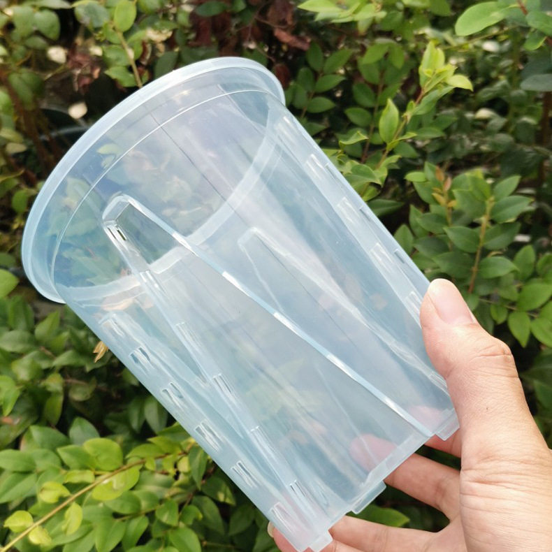 新款 青山控根盆透水透气不烂根加厚透明大中小号塑料高脚花盆观