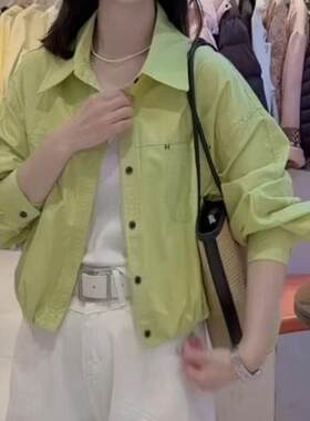 26年春款外套女长袖华百年拼接夹克宽松休闲韩版上衣新款外套短款