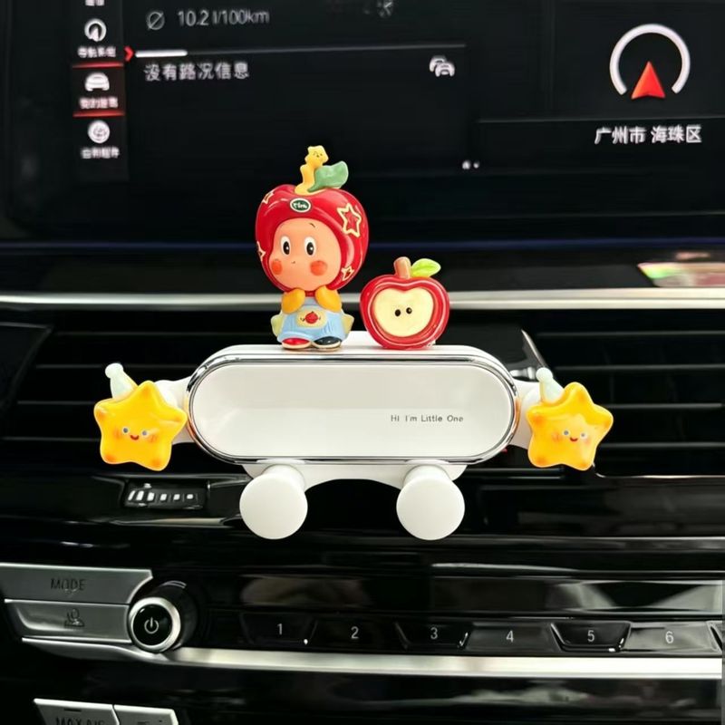 车载手机支架星星人汽车专用出风口导航手机支撑架车内装饰女可爱