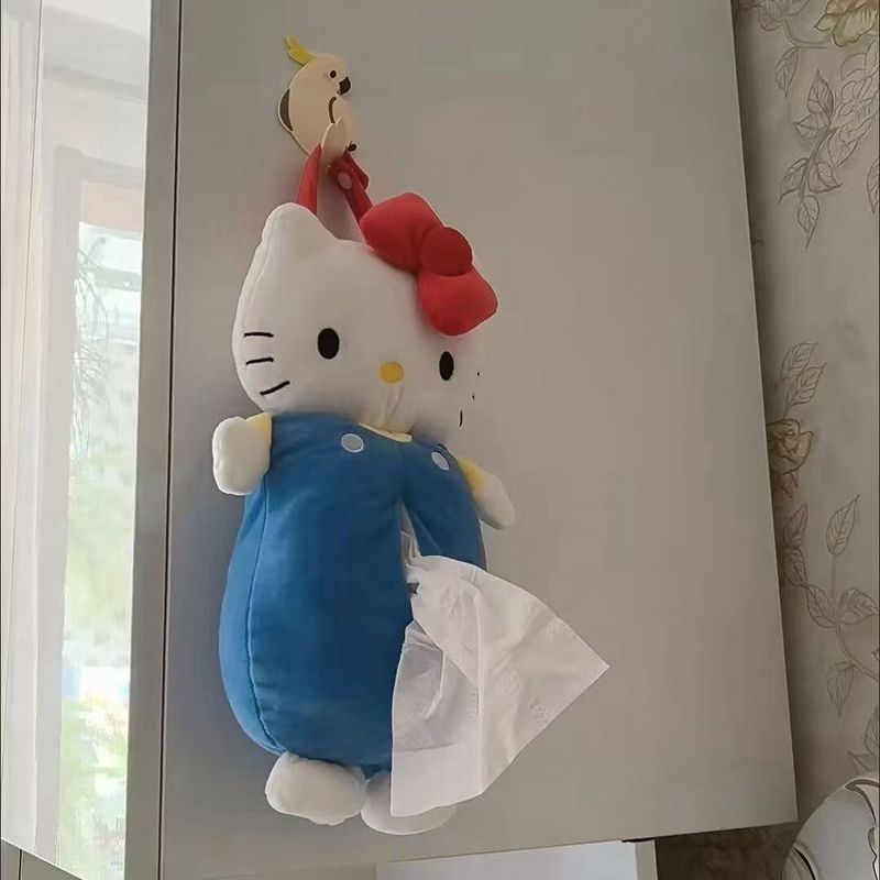 HelloKitty猫纸巾盒纸巾可爱车载收纳盒玩偶客厅纸巾套送生日礼物
