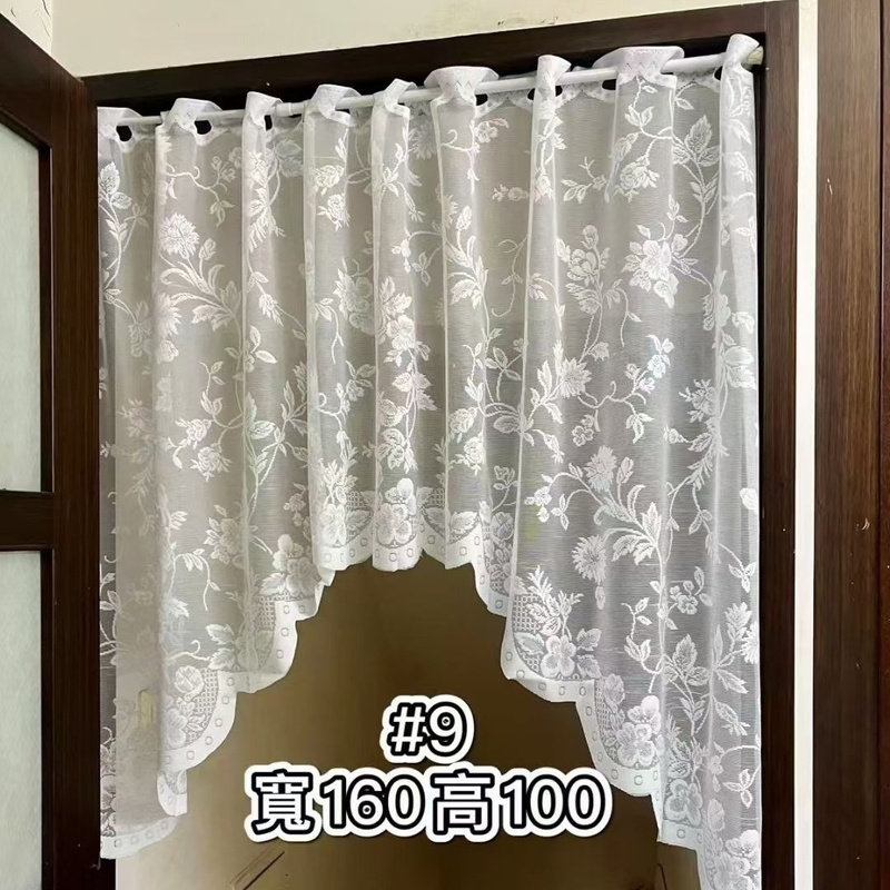 三角形门帘半截门帘新款客厅卫生间遮挡帘卧室门帘半帘刺绣蕾丝