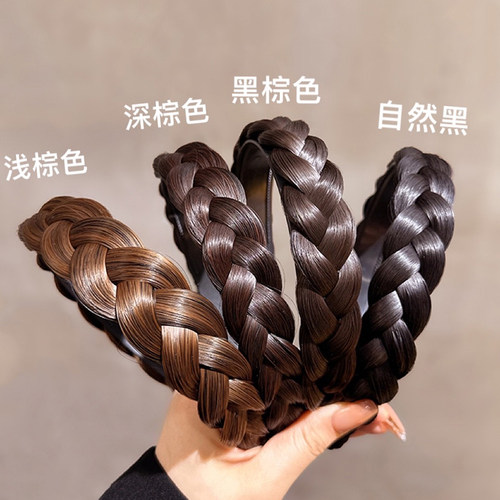 假发麻花辫发箍女2025新款高颅顶
