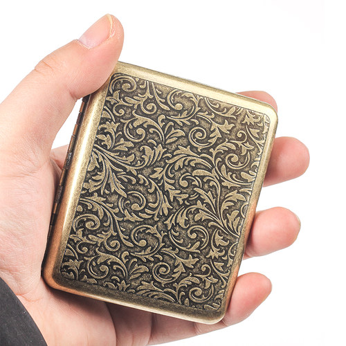 复古青铜金属烟盒抗压防潮