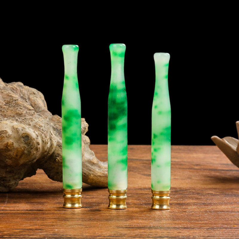 石英岩玉烟嘴循环型粗细两用过滤嘴男士香烟嘴过滤器便携可清洗