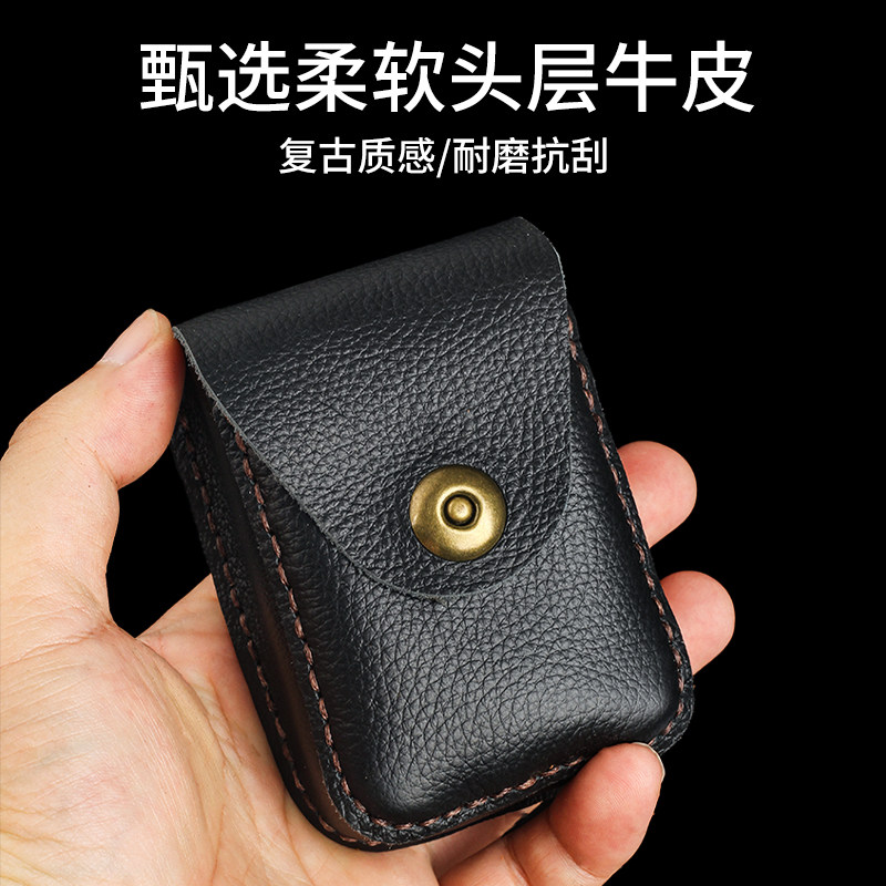 头层牛皮手工复古男士烟盒20支