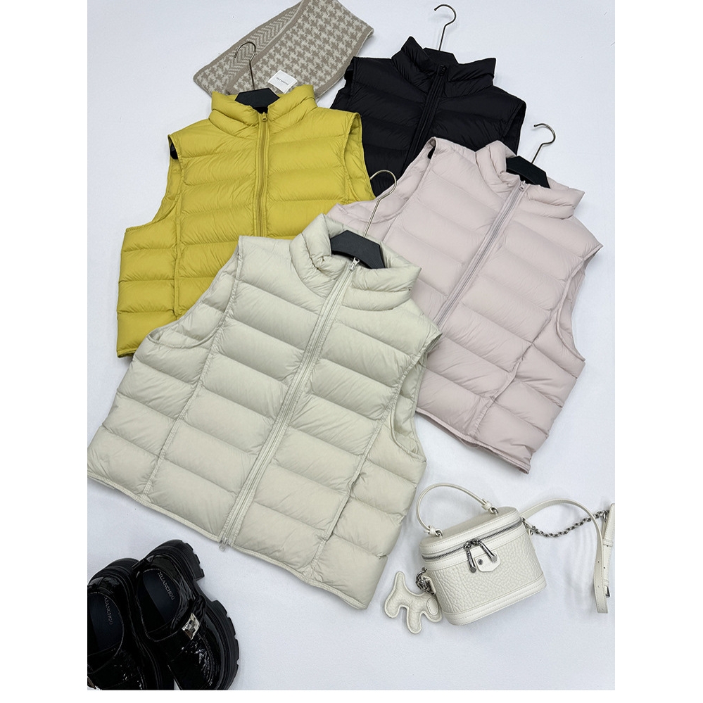 凸乆鸟羽绒服绒子含量90%白鸭绒排骨马甲女轻薄宽松短款时尚小款