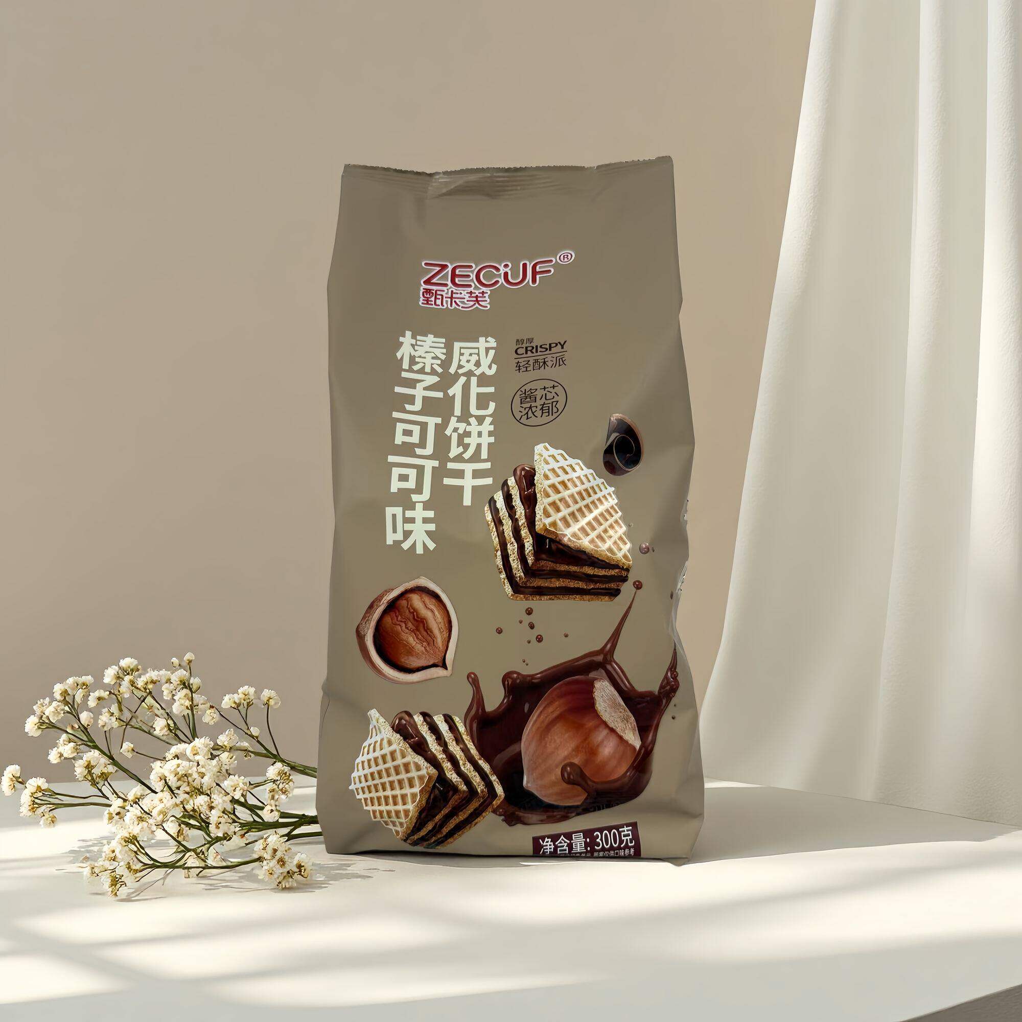 D甄卡芙威化饼干咖啡老酸奶味300g独立小包装办公室点心网红小零