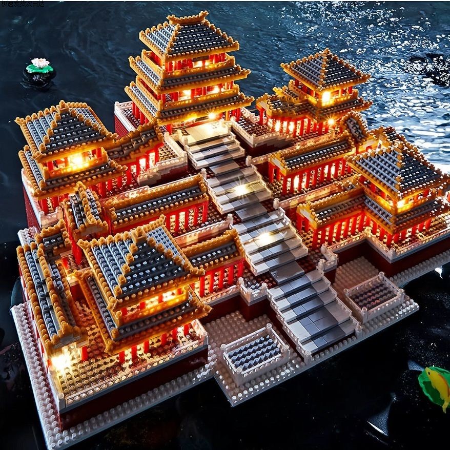 乐阿房宫积木榫卯结构建筑巨大型
