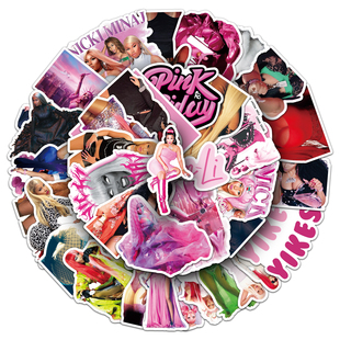 100张nicki minaj麻辣鸡贴纸时尚潮流欧美明星周边咕卡iPad贴贴纸