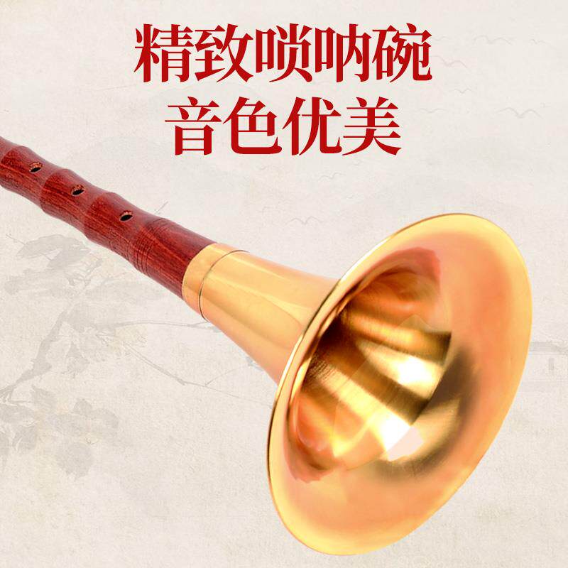 高档血檀木唢呐乐器全套CEFGD调学生初学者老专业儿童大小号民间