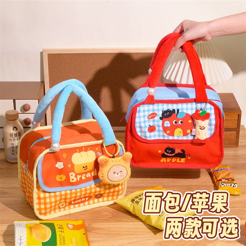 保温便当盒袋耶诞礼上班族带饭餐包大容量加厚铝箔手提便当包卡通