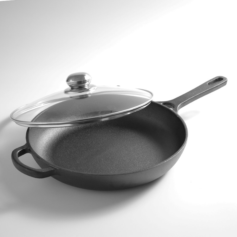精选家用平底锅加厚铸铁牛排煎锅煎蛋烙饼做煎饺无涂层不粘锅平底