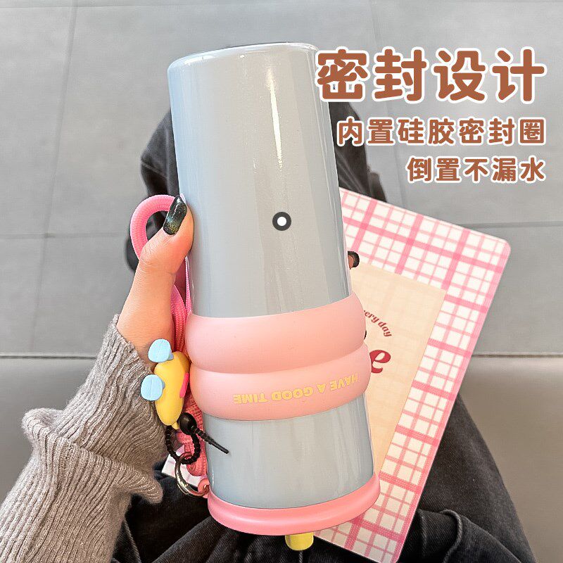 保温杯大容量女生2024新款316不锈钢吸管水壶办公室便携咖啡杯子
