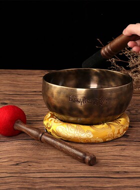 满月钵 尼泊尔手工铜磬瑜伽冥想钵 佛音钵音疗佛音碗古铜钵