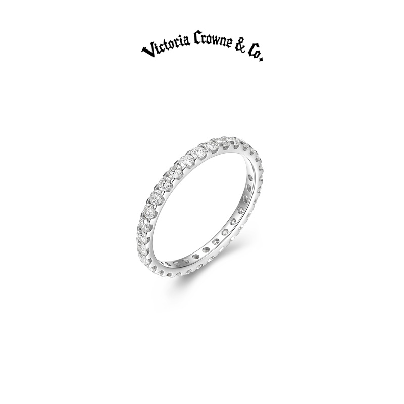 英伦王朝整圈莫桑排钻戒指