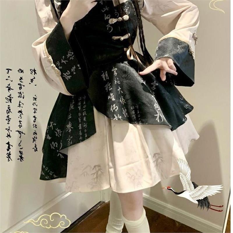 现货【竹杳】洛丽塔甜诱少女原创中式改良旗袍lolita汉服OP连衣裙