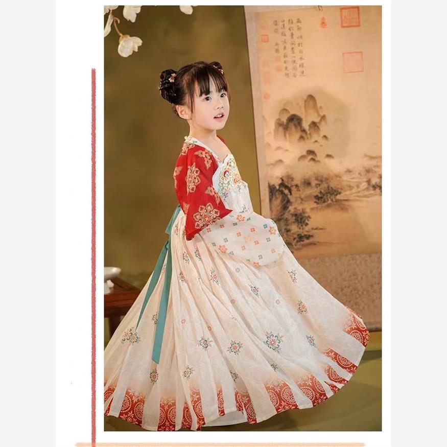 儿童汉服小花想容颜中国