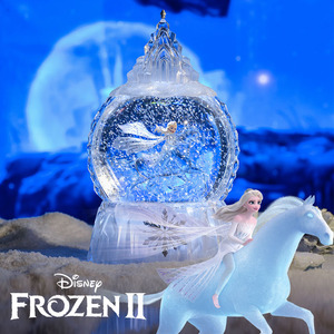冰雪奇缘梦幻音乐盒Elsa爱莎公主魔法水晶球送女孩生日礼物摆件灯