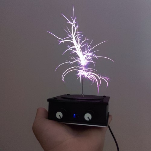 特斯拉线圈手摸闪电科技摆件