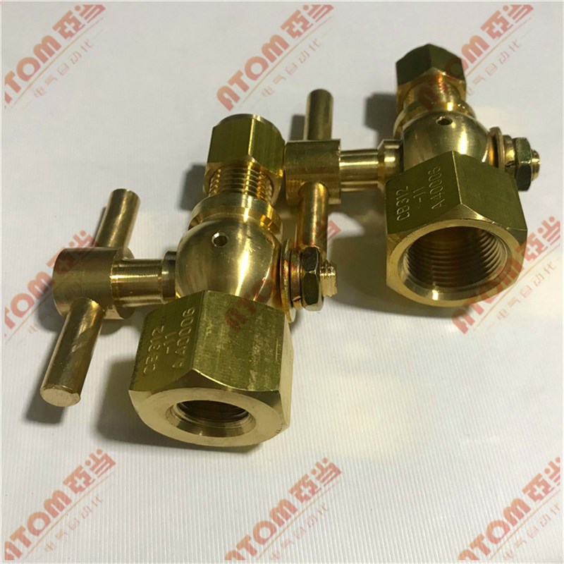 CB312-77船用全铜旋塞阀 压力表阀门M22*1.5考克开关卡套M20*1.5