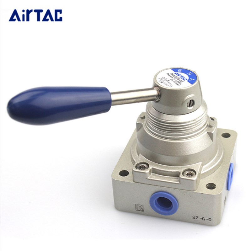 亚德客气动开关手转阀气缸手动手板阀4HV210/230-08三位四通HV-02