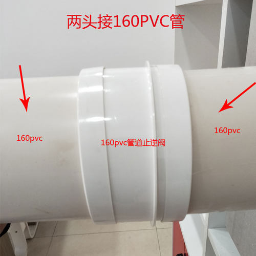 75/110/160PVC管道止回阀315水管250厨房烟道专用油烟机止逆阀300