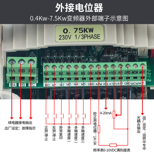 变频器VFD015M21A220V/380V0.4/2.2/3.7kw调速EV8100重载075M43A