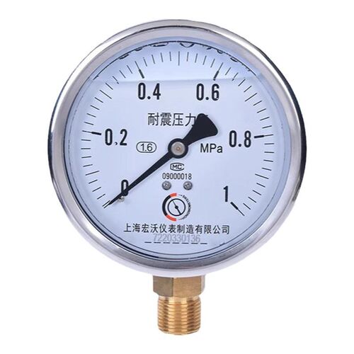 YN-100耐震压力表测量气压水压油压液压表1.6MPa负压真空表