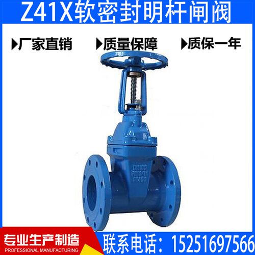Z41X-16Q明杆闸阀 软密封弹性座封闸阀 法兰闸阀DN80 150