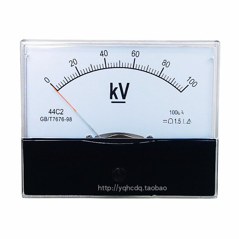 44C2-100KV指针式直流脉冲高压电压表10KV30KV50KV/100uA福特表头