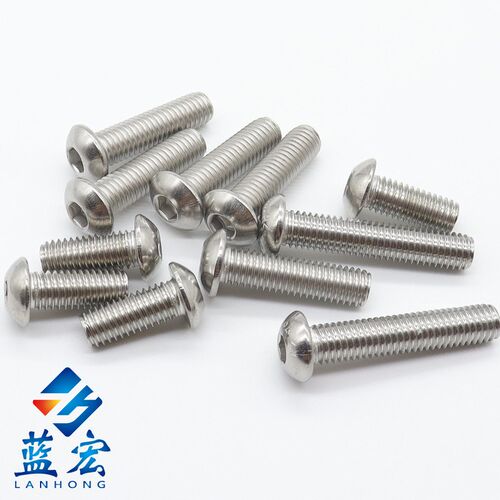 304不锈钢盘头内六角螺丝半圆蘑菇头螺栓ISO7380M4M5M6M8M10M12