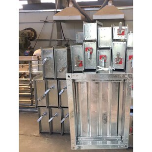 新款300风阀风量阀门手动对开多叶防火阀手柄电动风门风管蝶阀调