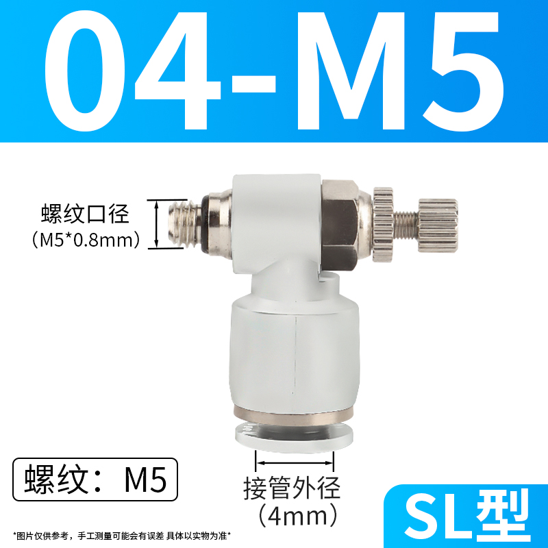 调速阀气缸快速接头SL8-02排气节流阀可调接头SL6-01-02-03-4气阀