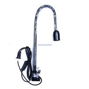 现货速发M2O8E27鱼缸灯架螺口灯座软管灯夹黑色陶缸夹工字夹向管