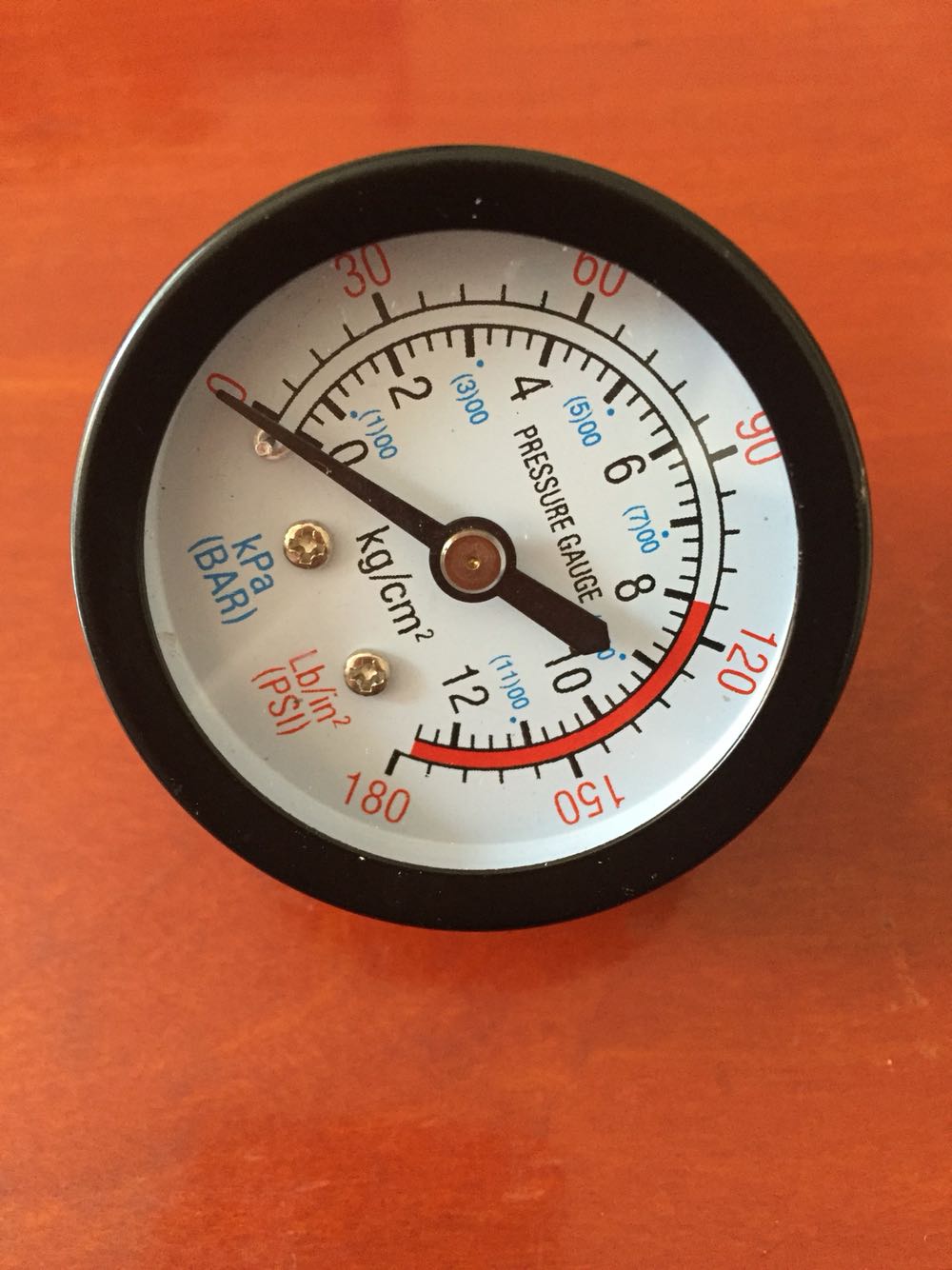 YZ-50轴向压力表 0-12BAR M12螺纹 背接水泵压力表 迷你小压力表