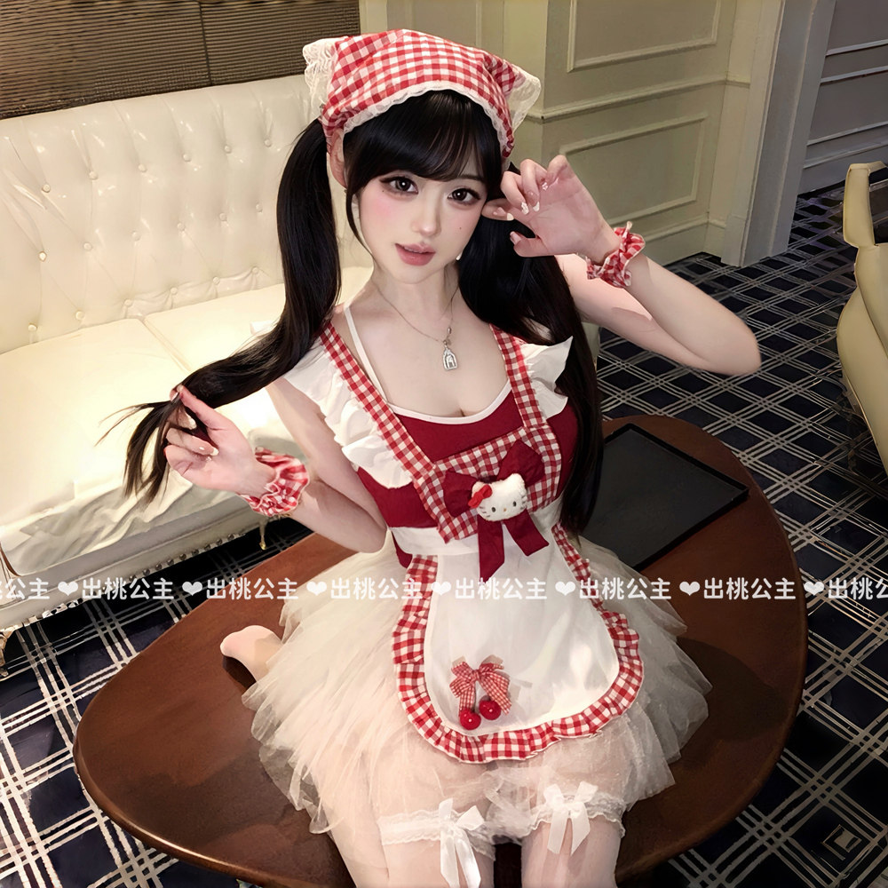 纯欲猫咪女仆制服蓬蓬裙大码套装