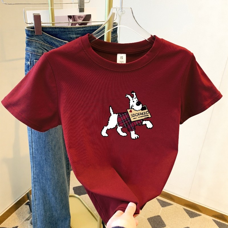 2026夏新款正肩印花短袖T恤女韩系小个子显瘦胖mm大码遮肉上衣ins,女装/女士精品,T恤,淘宝优惠券,粉丝福利购,淘宝优惠卷