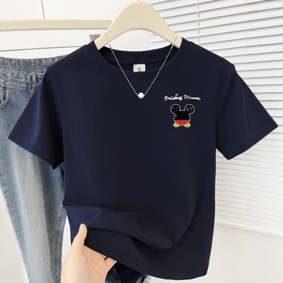 2025超火减龄小个子潮牌短袖t恤女夏季正肩显瘦百搭短款圆领上衣