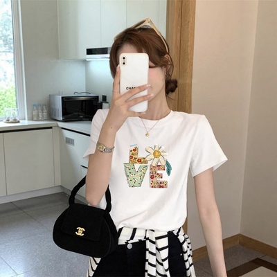 夏季2025新款正肩短袖T恤女独特设计感小众短款减龄小个子上衣ins