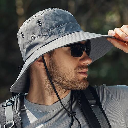 Summer Wide Large Brim Men Fisherman Hat Fishing Hiking Clim