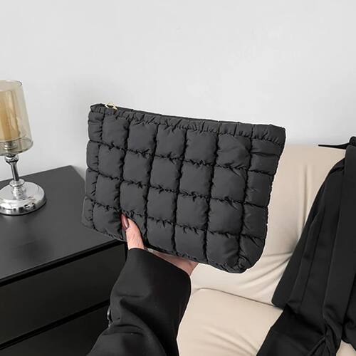 Women Makeup Pouch Padded Quilted Makeup Storage Bag Puffer