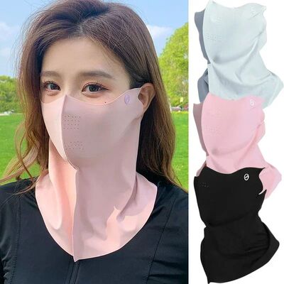 Women Sunscreen Veil Summer Neck Face Mask UV Protection Bre