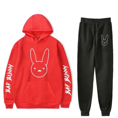 Harajuku Comfortable Funny bad bunny Print Sweatshirt Sweatp