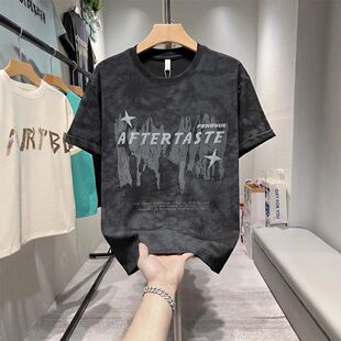 Summer ort Men Loose New Faion American Sve Bran irt Sle