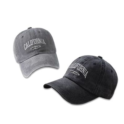 Cotton Retro Vintage Baseball Cap Men Women Denim Embroidere