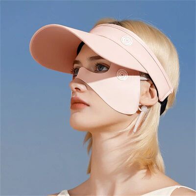 Summer Ice Silk Mask Sunscreen Face Scarf Solid Color Sunscr